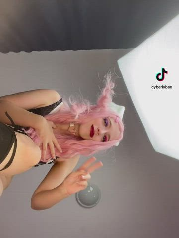 behind ass Spread butthole Face Sitting vagina twat Spread Shaved snatch young TikTok Porn GIF