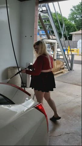 BBW blonde Chubby Exhibitionism Exhibitionist OnlyFans Outdoor Public Porn GIF