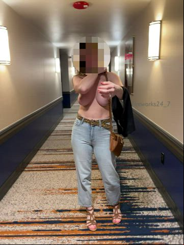 big boobies Busty Caught Exhibitionism Exhibitionist MILF Public ginger4play r/CaughtPublic Porn GIF