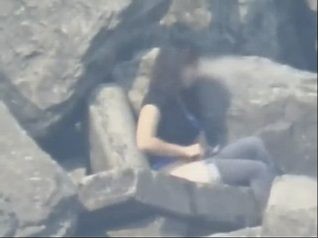 Amateur Beach Doggystyle Exhibitionism Exhibitionist Outdoor Public Real couple Voyeur Porn GIF
